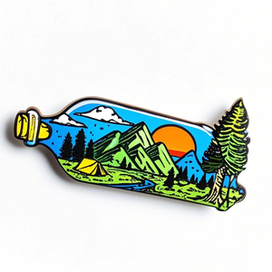 Nouveaux aimants de réfrigérateur de voyage en forme de bouteille à la dérive, style vivant, souvenirs, <span class=keywords><strong>aimant</strong></span> de réfrigérateur en métal personnalisé, plage de Saipan, doré - Product Image 3