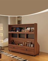Meuble TV convertible mobile en bois massif, style rétro, moderne et minimaliste, de luxe léger, haut de gamme, pour petit salon ou chambre à coucher