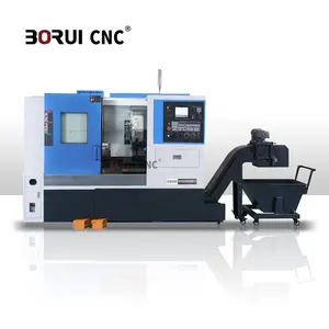 Máquina de torno CNC BORUI con control Fanuc, herramientas en vivo, máquinas CNC, diámetro de torneado, 260mm, BR-20H