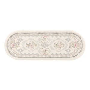 Alfombra ovalada para dormitorio con impresiones persas, imitación de cachemira, antideslizante, diseño geométrico AUBUSSON para sala de estar y dormitorio - Product Image 2