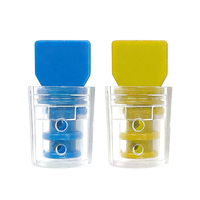 Serrure de sécurité en plastique torsadée pour compteur électrique, compteur de gaz, compteur d'eau, avec logo, numéro et code-barres personnalisés