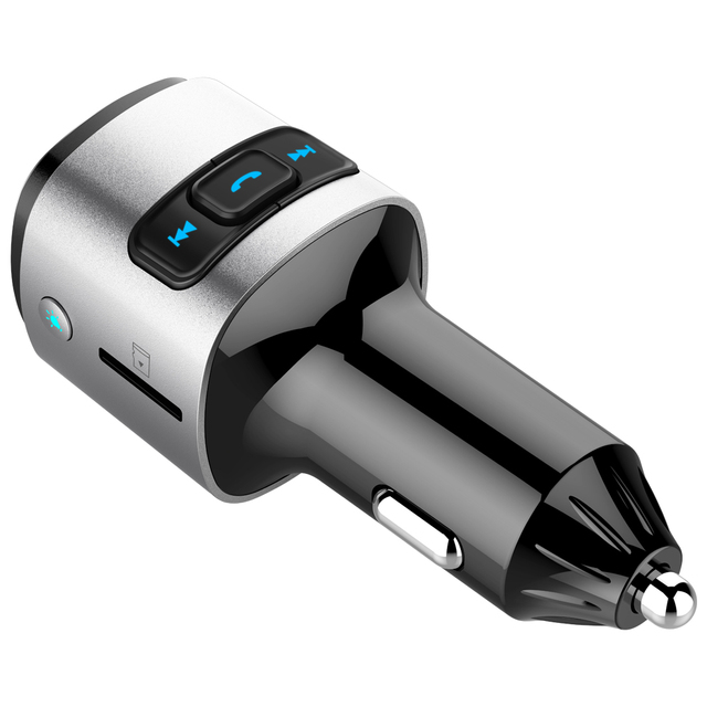 New OEM Car FM Transmitter QC3.0+PD Fast Charging Car MP3 Player with 7 Color LED Backlit, Support Hands-Free Call