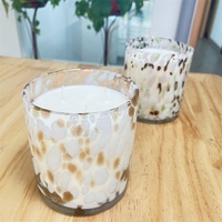 Agama unik kaca bening abu-abu stoples lilin untuk lilin membuat stoples lilin kaca emas