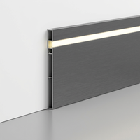 Profilé de plinthe en aluminium LED avec éclairage intégré pour projets de couloirs d'hôtels cinq étoiles