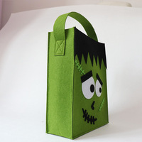Sacs à bonbons en feutre pour Halloween, nouveaux sacs fourre-tout pour la collecte de bonbons avec des motifs de citrouille, de monstre et de vampire pour les enfants, cadeaux pour les fêtes d'Halloween