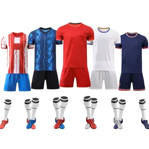 22-23 son futbol forması tasarımları futbol forması yetişkin çocuk takım için özelleştirilmiş süblimasyon hızlı kuru futbol forması
