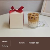 Bougie parfumée en forme de tasse de café glacé, parfum de café, aromathérapie, bougie dans un coffret cadeau pour la décoration de la chambre, cadeau