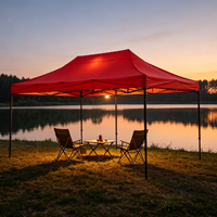 Grande tente pop-up robuste 3x6m avec structure thermolaquée noire brillante, imperméable, pour concerts en plein air et ventes de voitures