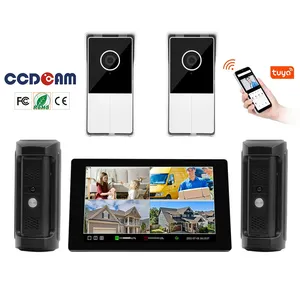 Smart Tuya Wireless WiFi Video Ring Campainha Câmera Audio Intercom System Door Bell Com Segurança Doméstica Cctv 1080 P Camera