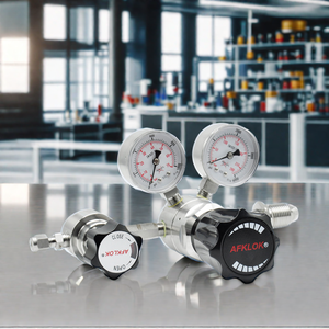 Régulateur de gaz en acier inoxydable haute pression 6000 Psi, cylindre de laboratoire standard corrosif avec soupape de sécurité - Product Image 1