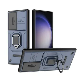 Venta al por mayor armadura diseño protección completa anticaída soporte magnético para coche TPU PC funda de teléfono para Samsung A14 A24 A34 S23 cubierta