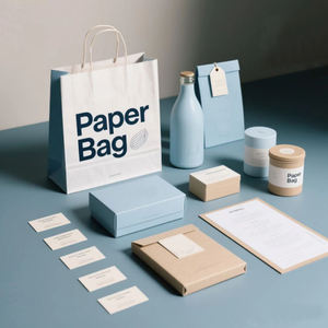 Vente en gros d'emballage cosmétique de parfum recyclé avec logo personnalisé sac à provisions en papier kraft - Product Image 3