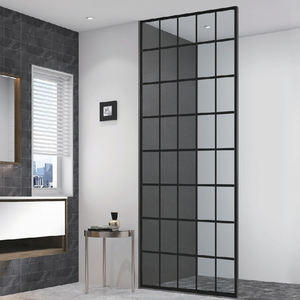 Paroi de <span class=keywords><strong>douche</strong></span> en verre <span class=keywords><strong>pliable</strong></span> en une seule pièce avec cadre en aluminium, design de paroi de <span class=keywords><strong>douche</strong></span> coulissante en verre trempé pour salle de bain - Product Image 3