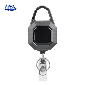 Rebound Weight 7.7oz Fly Fishing Tools Id Card Retractor Locking Gear Heavy Duty Retractable Keychain RG4 Wholesale Badge Reel