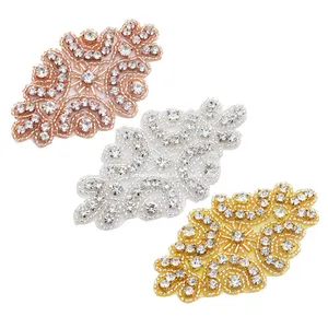 2022 Hot Sale Hot Fix Rhinestone Applique For Wedding Dress Decorative Clothing Patches