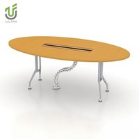 Table de conférence rectangulaire moderne IULTRA pour 8 personnes, en MDF, mobilier de bureau pour usage commercial et bureau à domicile