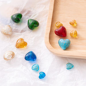 Murano Lampwork <strong>Glass</strong> Loose <strong>Beads</strong> Valentine Heart <strong>Beads</strong> for Jewelry Making - Product Image 3