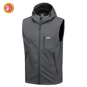 Wholesale Custom Body Warm Waterproof Plus Size Softshell Vest Jackets Mens Golf Vests Waistcoats