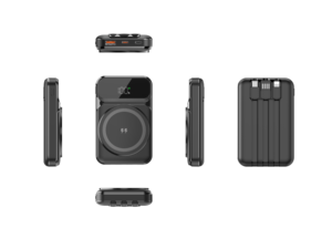 Chargeur sans fil rapide PowerBank 10000mAh avec câbles intégrés Pack de batterie magnétique Batterie externe magnétique Affichage LED pour tablettes de téléphone - Product Image 4