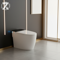 Toilette intelligente avec couvercle à fermeture douce, approvisionnement direct d'usine, conception économisant l'eau, nettoyage à l'eau chaude, siège chauffant, céramique sanitaire