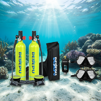 S5000B/B DEDEPU 1L Mini Équipement de Plongée Portable Double Bouteille, Cylindre d'Oxygène Sous-Marin, Bouteille de Plongée
