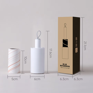Mini rouleau anti-peluche Innowell avec poignée rétractable, éliminateur de poils de vêtements portable, papier de remplacement à déchirer et à utiliser - Product Image 6