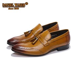 उच्च गुणवत्ता स्मार्ट आकस्मिक पुरुषों की चमड़ा इतालवी बताया पैर की अंगुली जूते चीन में किए गए - Product Image 2