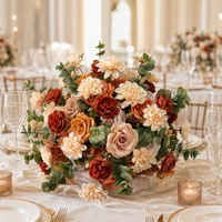 Boule de fleurs artificielles en plastique pour mariage, arrangement floral en cascade, largeur 40-60 cm x hauteur 30-60 cm, décoration de centre de table