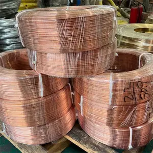 Lista de precios de alambre de chatarra de cobre aislado con imán esmaltado Bobinado de cobre esmaltado rectangular de Motor eléctrico de alambre