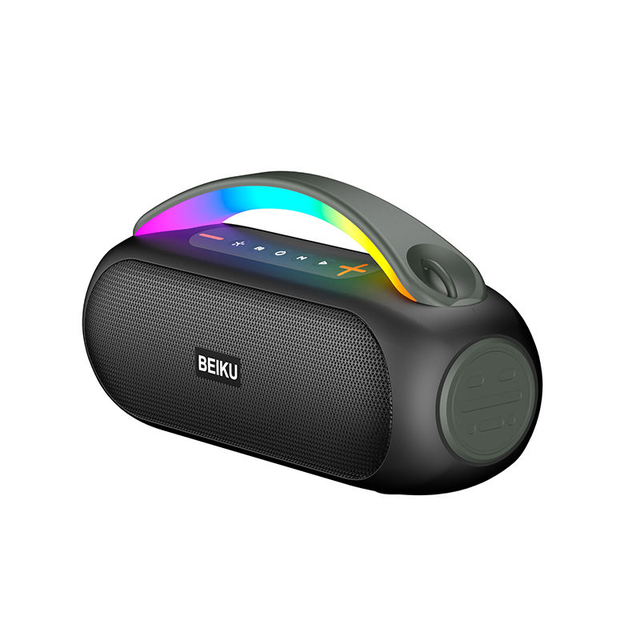 Wireless Gaming Speakers 60W RMS Loud with Deep Bass RGB Lights IPX5 Waterproof Portable 15H Playtime for Outdoor Use