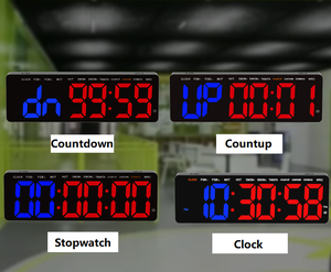 นาฬิกาช่วงเวลานับถอยหลังแบบติดตั้งบนผนังไฟ <span class=keywords><strong>LED</strong></span> ดิจิตอลใช้ในบ้านยิมออกกำลังกายออกกำลังกายใช้ในบ้านมัลติฟังก์ชัน - Product Image 4
