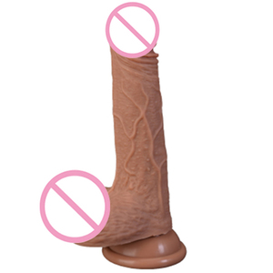 Dildo en silicone liquide double couche pour femme, en PVC, imitation glace, pour masturbation et jeux sexuels - Product Image 1