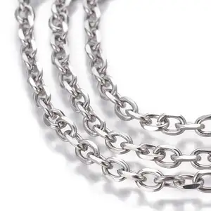 PandaHall 10 Meter 304 Stainless Steel Unwelded Cable Chains