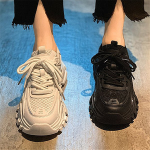 Sneakers da <span class=keywords><strong>Donna</strong></span> 2025, <span class=keywords><strong>Scarpe</strong></span> Casual <span class=keywords><strong>Sportive</strong></span> con Suola Spessa Elastica, Design con Lacci <span class=keywords><strong>per</strong></span> Comfort e Stile - Product Image 6