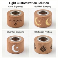 Capsules de diffuseur en bois de frêne naturel de qualité supérieure avec collier métallique, couvercles de bouteille en bois noir de luxe pour fabricants de parfums d'intérieur