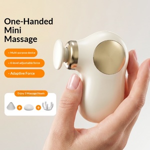 Mini Pistola de Masaje Fascial Portátil, Masajeador Muscular de Percusión de Tejido Profundo, 4 Velocidades, 4 Cabezales de Silicona, Pequeño y de Bolsillo - Product Image 4
