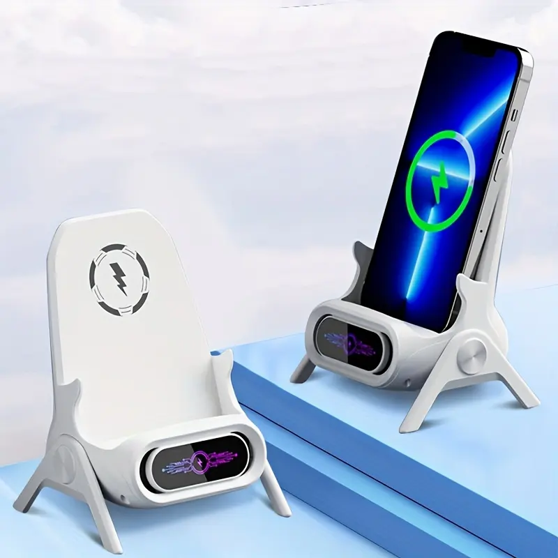 2023 트렌드 제품 휴대용 15W 고속 충전 책상 의자 휴대 전화 무선 충전기 스탠드 홀더