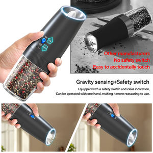 Nouveauté <span class=keywords><strong>Moulin</strong></span> <span class=keywords><strong>à</strong></span> <span class=keywords><strong>Poivre</strong></span> et <span class=keywords><strong>à</strong></span> Sel <span class=keywords><strong>Électrique</strong></span> Rechargeable en Céramique <span class=keywords><strong>à</strong></span> Gravité pour Usage Domestique Ensemble de <span class=keywords><strong>Moulin</strong></span> <span class=keywords><strong>à</strong></span> <span class=keywords><strong>Poivre</strong></span> - Product Image 2