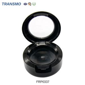 Estuche de sombra de ojos al por mayor negro, estuche de sombra de ojos de marca privada, contenedor compacto redondo vacío para polvos con tapa de cristal - Product Image 4