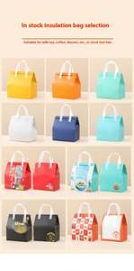 Bolsa Térmica Personalizada con Logotipo, Desechable, de Papel de Aluminio, No Tejida, Pequeña, para Llevar Comida y Bebidas Frías y Calientes, Aislada Térmicamente - Product Image 3