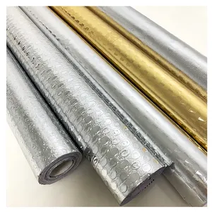10m Waterproof kitchen thicken self adhesive oil proof removable decorative aluminum oil-proof foil wallpaper