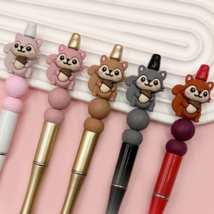 Cl Squirrel <b>Lipstick</b> With 3D Animal Cap Food Grade Silicone Beads Nourishing Makeup For Women - Product Image 4