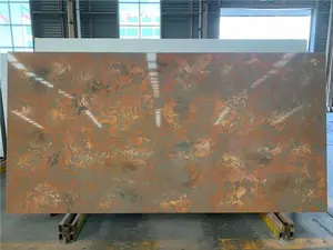 Nova marca multi cor pedra artificial piso bancada cozinha quartzo pedra slabs