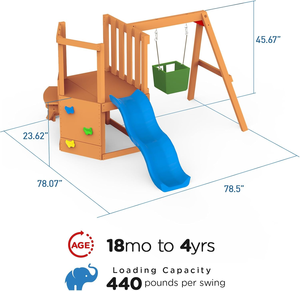 Juegos de columpio para niños pequeños 5 en 1, casa de juegos para niños pequeños al aire libre con mesa de columpio para bebés, pizarra, tobogán para niños, pared de escalada en <span class=keywords><strong>roca</strong></span> - Product Image 3