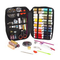 Kit de couture carré portable en cuir simple de 94 pièces pour adultes, idéal pour les cadeaux d'anniversaire, fabrication sur mesure DIY, mini kit de voyage