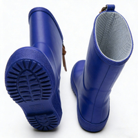 Bottes de pluie en caoutchouc pour femmes et hommes, imperméables en PVC, séchage rapide, bottes de sécurité en tissu