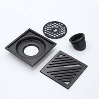 Drain de sol de douche carré commercial anti-odeur sur mesure en acier inoxydable avec insert en carrelage