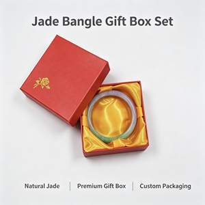 Brazalete de Jade Chun Dai Cai Premium al por Mayor, Brazalete de Jadeíta Natural de Dos Colores, Verde Lavanda, para Regalo de Aniversario - Product Image 3