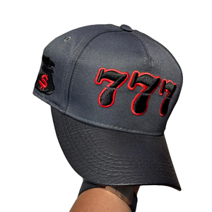 Casquette de qualité supérieure à 5 panneaux en daim noir avec strass MERO SUERTUDO 777 BLACK Daim G5 Strass Gorras Belicas - Product Image 5