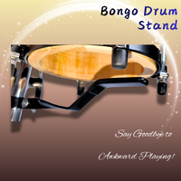 Support de bongo électroplaqué, support de percussion professionnel à double support, trépied réglable en hauteur et antidérapant